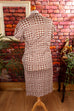 Jerseykleid braun Vichy 80er braun Frau M 40-42 real-rockabilly Rockabilly Sekretärin Special vintageberlin.de