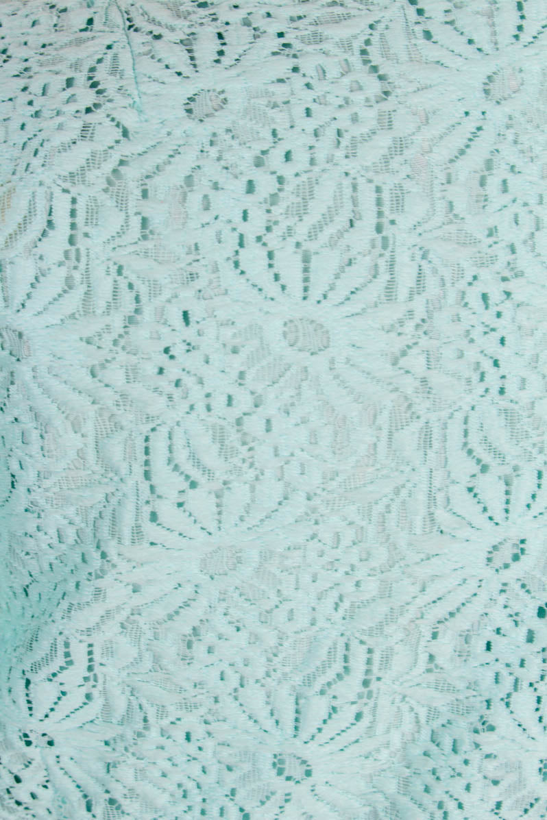 Stretchkleid pastell türkis Spitze