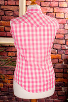 Rockabella Bluse rosa kariert