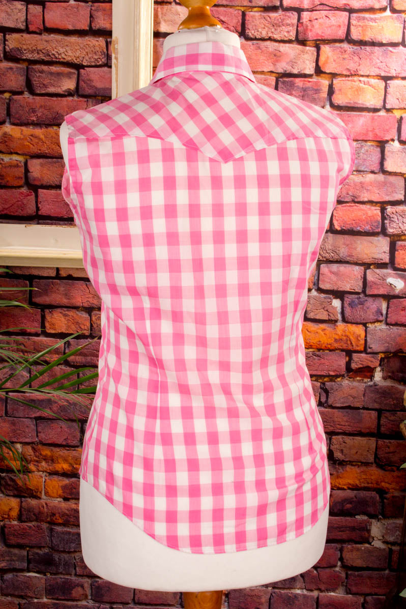 Rockabella Bluse rosa kariert