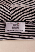 Stretch Abendkleid schwarz weiß Streifen