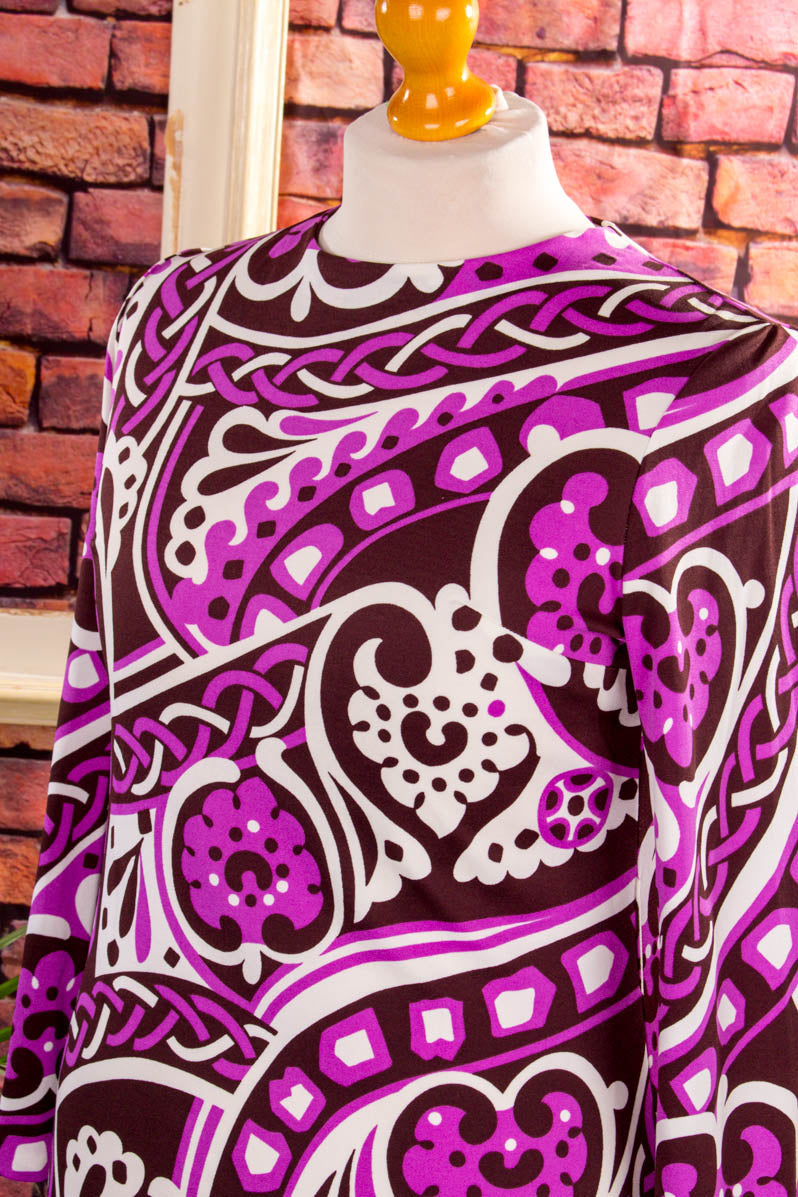 psychedelic Stretchkleid lila Muster
