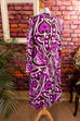 psychedelic Stretchkleid lila Muster 60er 70er Boho bunt Disco Frau L 44-46 lila real-boho real-disco real-rockabilly Rockabilly Schlager Special vintageberlin.de