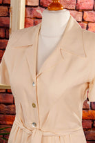 Vintage Seide Kleid beige