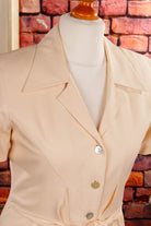 Vintage Seide Kleid beige