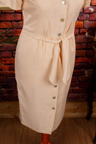 Vintage Seide Kleid beige
