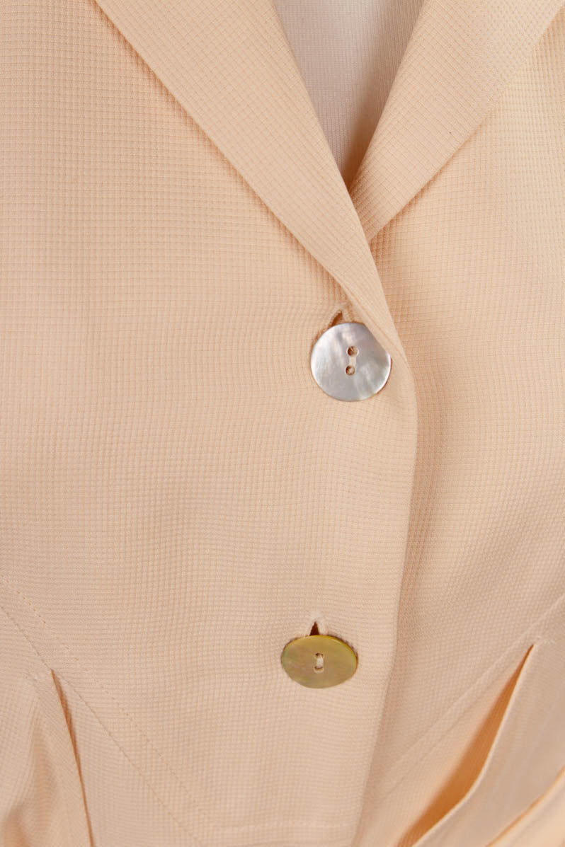 Vintage Seide Kleid beige