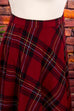 Winterrock rot kariert Wolle 70er Boho DDR Frau Gothic Rockabilly rot S 36-38 Special vintageberlin.de