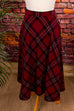 Winterrock rot kariert Wolle 70er Boho DDR Frau Gothic Rockabilly rot S 36-38 Special vintageberlin.de