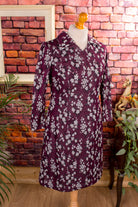 70s Schlagerkleid lila Glitzer