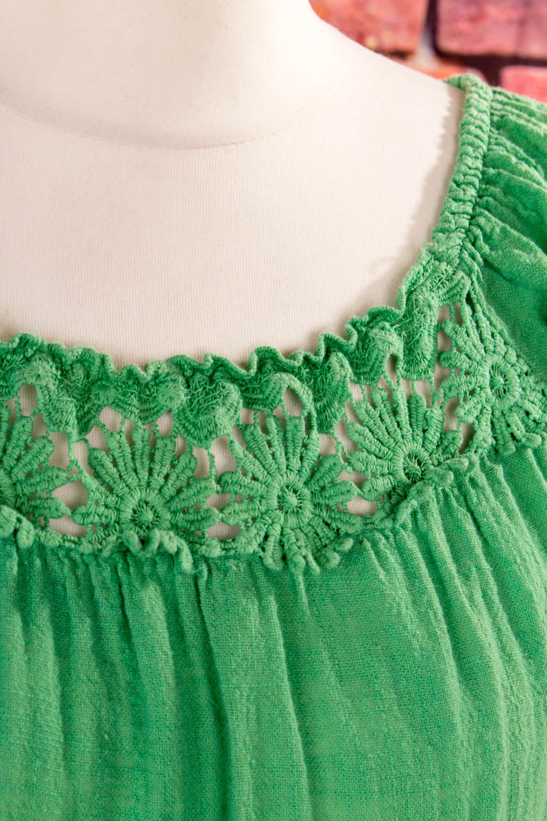 Boho Hängerchen Kleid grün