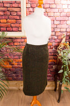 Vintage Wollrock grün Tweed