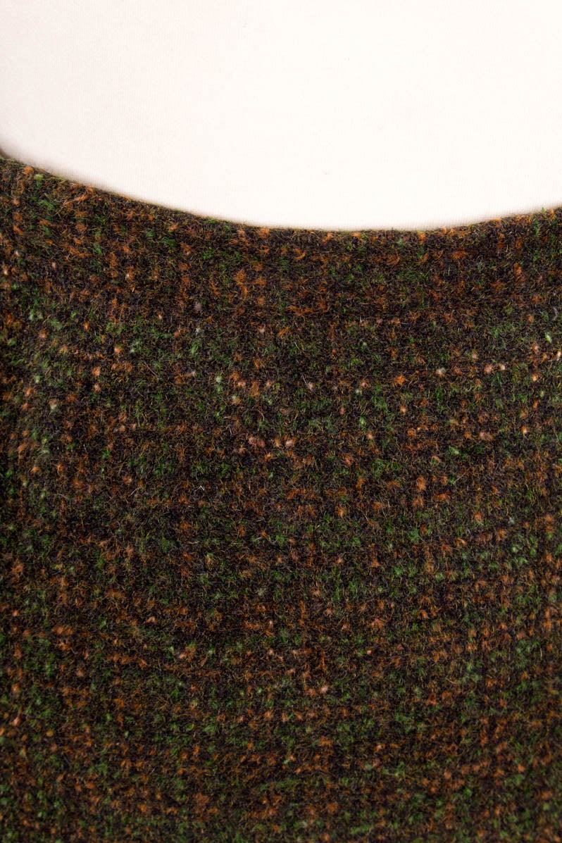 Vintage Wollrock grün Tweed