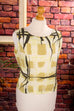 Vintage Top gelb Muster 80er bunt Frau gelb M 40-42 Rockabilly S 36-38 vintageberlin.de
