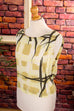 Vintage Top gelb Muster 80er bunt Frau gelb M 40-42 Rockabilly S 36-38 vintageberlin.de