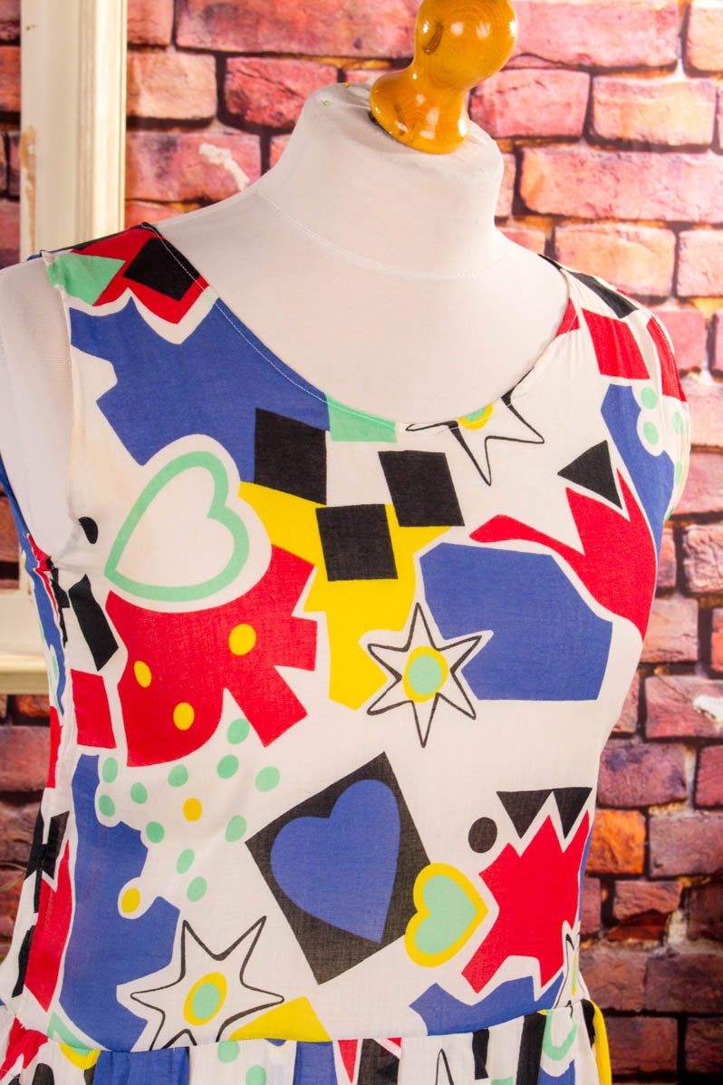 80s Disco Minikleid bunt