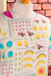 Boho Bluse bunt Obstmuster 90er Boho bunt Frau L 44-46 M 40-42 Special vintageberlin.de