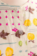 Boho Bluse bunt Obstmuster 90er Boho bunt Frau L 44-46 M 40-42 Special vintageberlin.de