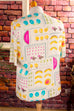 Boho Bluse bunt Obstmuster 90er Boho bunt Frau L 44-46 M 40-42 Special vintageberlin.de
