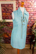 70s DDR Disco Tunika Minikleid 60er 70er blau Boho DDR Disco Frau gold M 40-42 real-disco Rockabilly Special vintageberlin.de