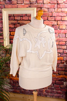 Patchwork Angora Pulli creme