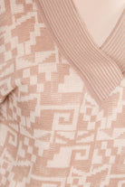 V-Ausschnitt Pulli greige