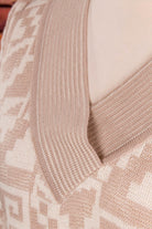 V-Ausschnitt Pulli greige