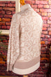 V-Ausschnitt Pulli greige 80er beige Boho Frau M 40-42 real-80er Special vintageberlin.de