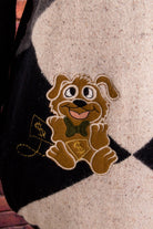 Strickpulli Wolle Angora Hunde Motiv