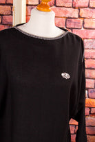 Vintage Abendkleid schwarz + Strass