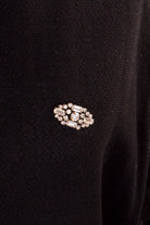 Vintage Abendkleid schwarz + Strass