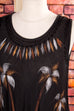 Vintage Boho Umstandstop 80er Boho Frau Hippie M 40-42 S 36-38 schwarz Special vintageberlin.de