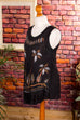Vintage Boho Umstandstop 80er Boho Frau Hippie M 40-42 S 36-38 schwarz Special vintageberlin.de