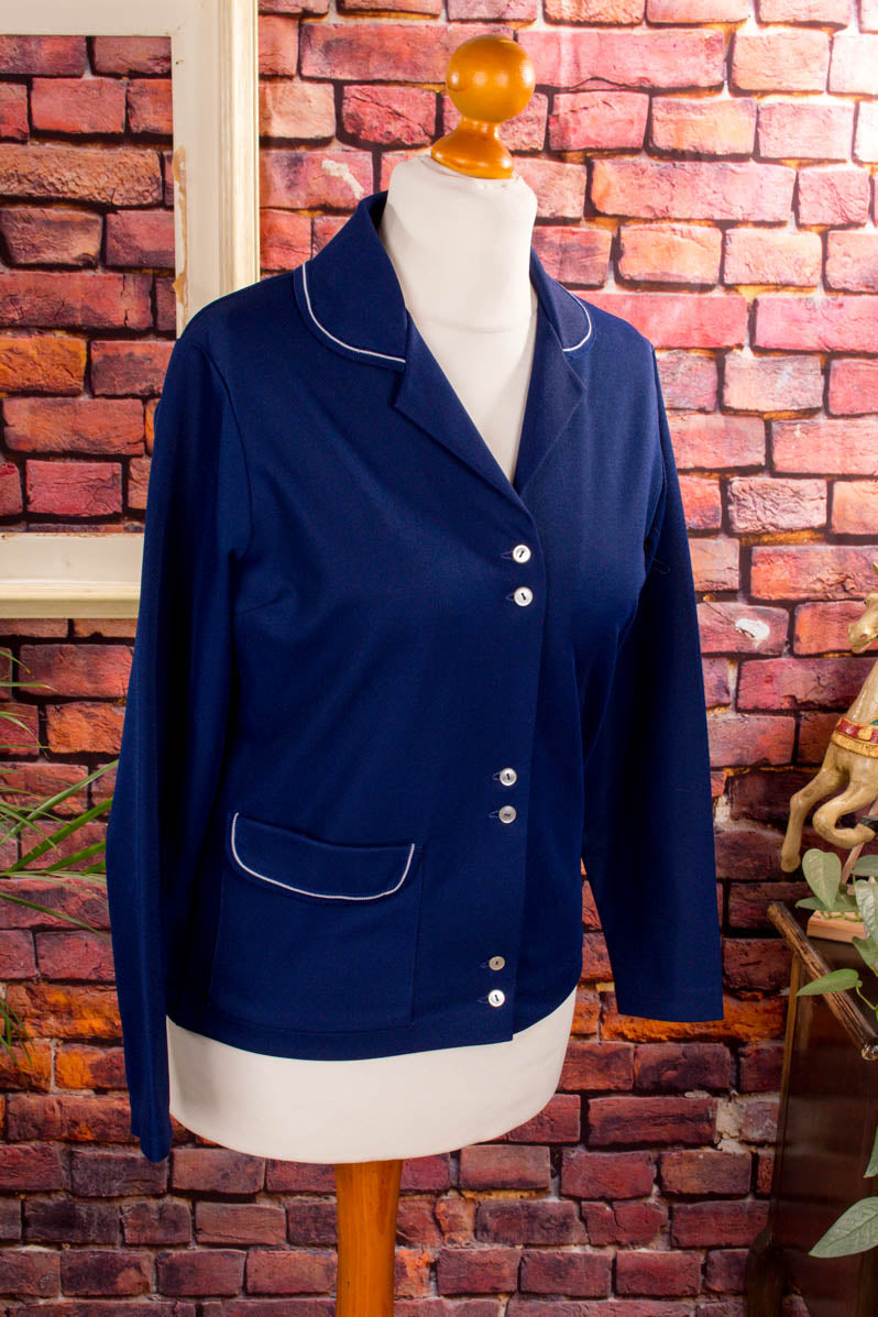 Vintage Jacke blau Stretch
