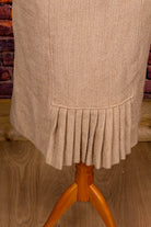 Winter Wollrock beige Fischgrät
