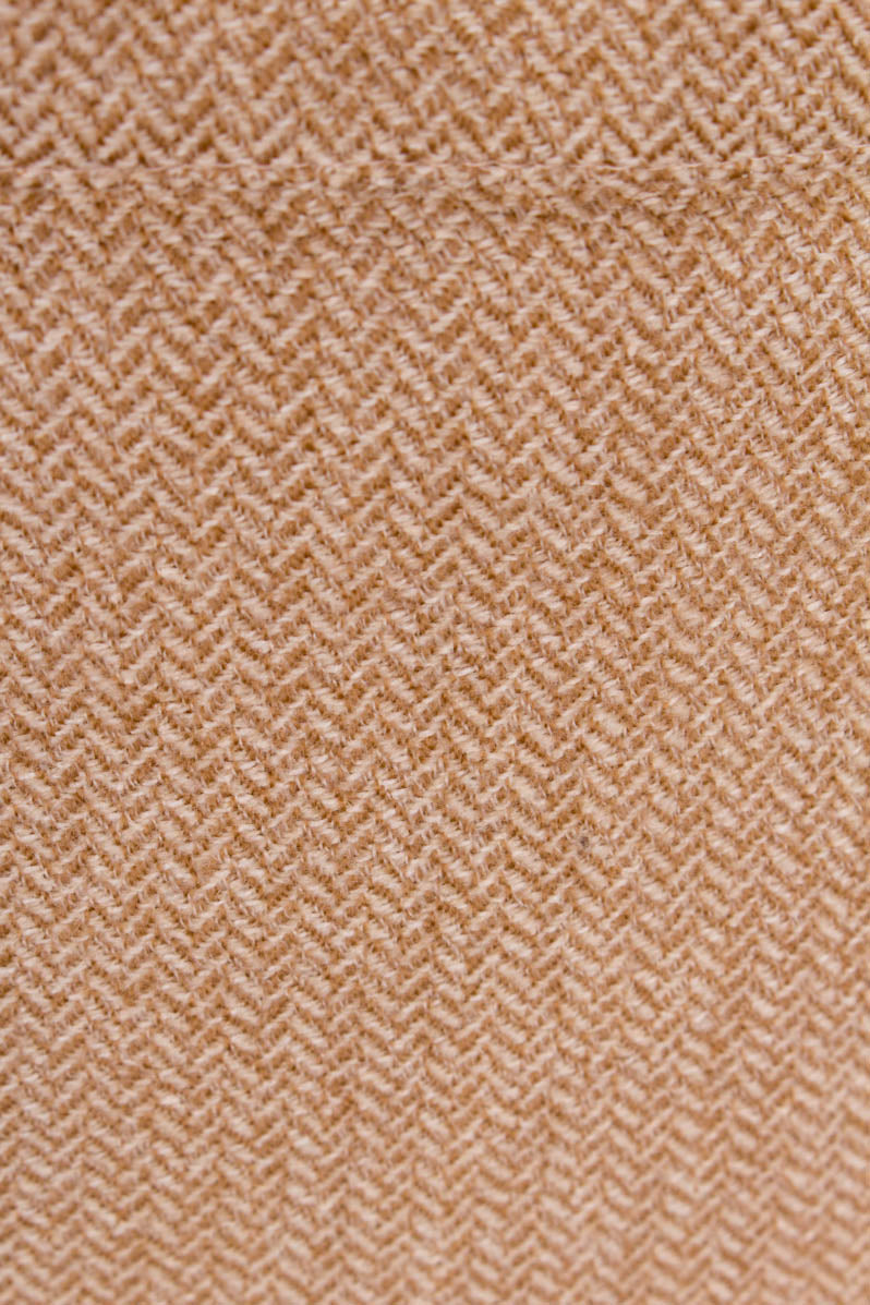Winter Wollrock beige Fischgrät