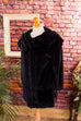 80s Samt Jacke schwarz drapiert 80er Boho Frau Gothic M 40-42 real-80er schwarz Special vintageberlin.de