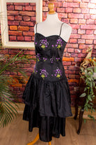 Cocktailkleid schwarz Veilchen