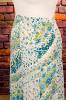 Hippie Maxirock türkis Blumenmuster