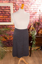 Vintage Wolle Strickrock grau