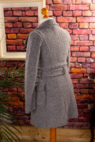 Strickjacke asymmetrisch grau Wollmix