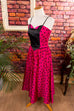 80s Partykleid pink Punkte 80er 90er Abendmode Disco Frau pink Rockabilly S 36-38 Special XS 32-34 vintageberlin.de