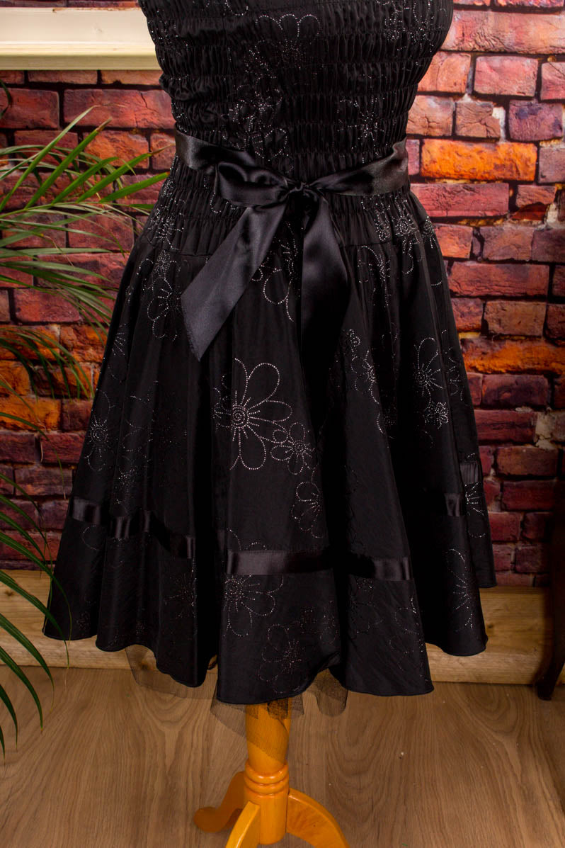 sexy Partykleid schwarz Glitzer Stretch