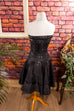 Partykleid schwarz Glitzer Gothic 90er Abendmode Disco Frau Gothic Rockabilly S 36-38 schwarz Special vintageberlin.de