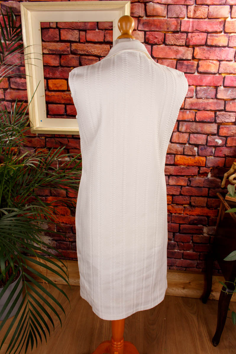 60s Schlager Shiftkleid weiß