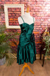 80er Partykleid grün Satin 80er 90er Abendmode Boho Disco Frau Gothic grün real-80er S 36-38 Special vintageberlin.de