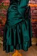 80er Partykleid grün Satin 80er 90er Abendmode Boho Disco Frau Gothic grün real-80er S 36-38 Special vintageberlin.de