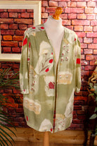 Chasuble Bluse grün Muster
