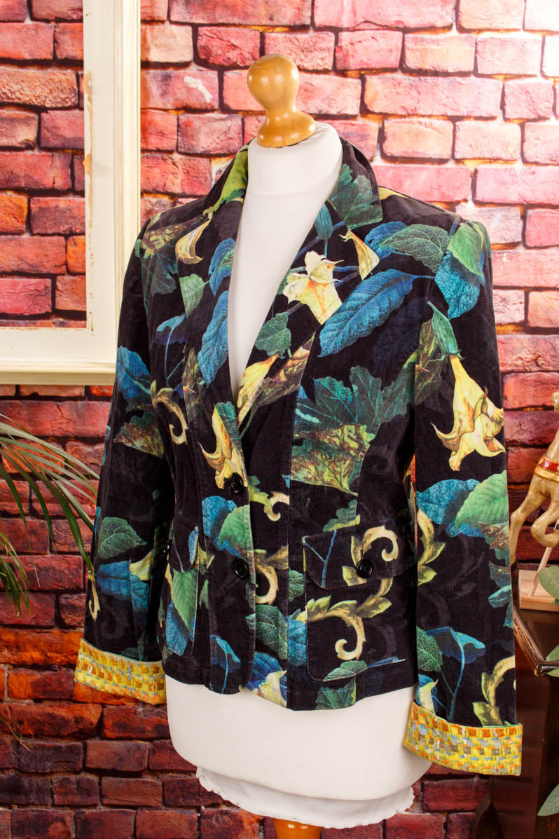 Boho samt Blazer bunt