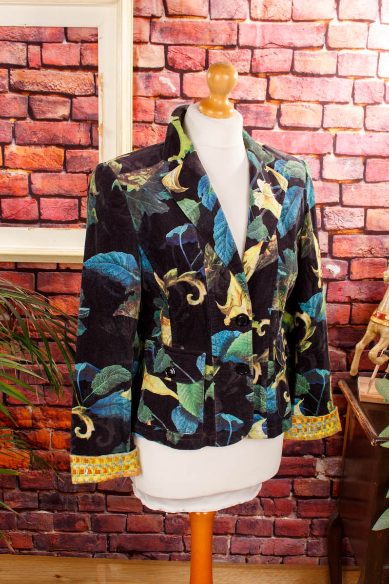 Boho samt Blazer bunt